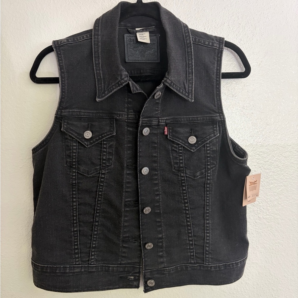 Levi's Dark Gray Denim Vest